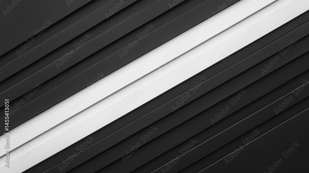 Poster abstract image featuring diagonal black and white lines creating a modern, minimalist pattern.