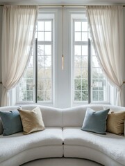 modern living room with a window