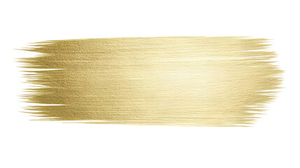 Gold Brushstroke Texture Abstract Illustration On Transparent Background