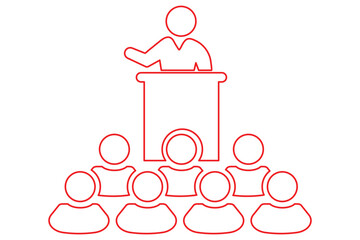 meeting room icon, meeting room line art - simple line art of meeting room, perfect for meeting room logos and icons. Meeting icon vector art, conversation vector art. Design eps 10. 