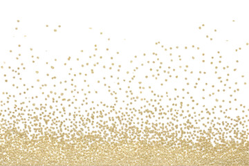 Golden Glittering Confetti Abstract Isolated Background