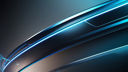 Abstract Blue Tech Background: Modern Futuristic Design with Glossy Aesthetic and Minimalistic Patterns