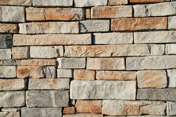 Stacked stone wall background