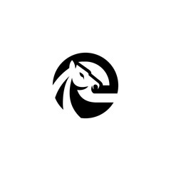 letter E horse logo