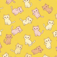 seamless pattern with cats and dogs