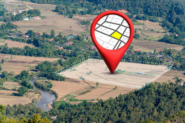 Land plot management. Building permit concept with imaginary General Urban, zoning regulations