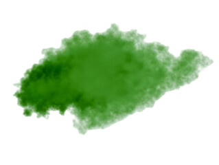Green Abstract Blob Isolated on Transparent Background Illustration