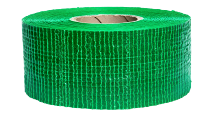 Green Tape Roll Illustration Isolated on Transparent Background