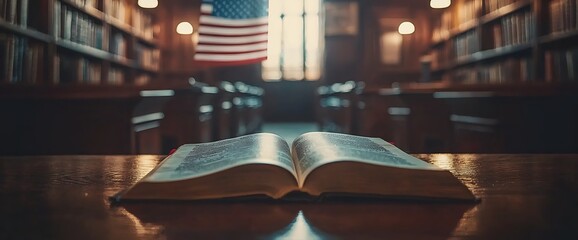 Open Book in Library