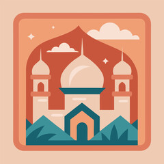 taj mahal vector illustration