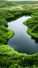 Serenity in Nature: The Tranquil Beauty of an Oxbow Lake Reconnecting with its Ancient Origins