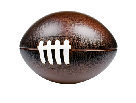 Isolated Football on Transparent Background Showing Detailed Texture and Sport Equipment