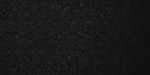 Fototapeta premium Intricate black gothic damask, shadowy details, subtle, decor, repeating