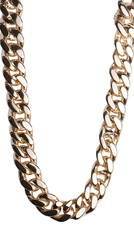 Obraz premium Isolated Golden Chain Illustration with Transparent Background in Gold