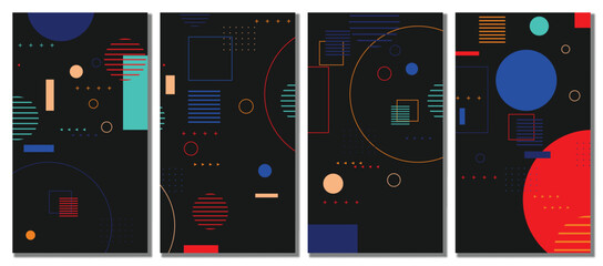 Obraz premium Abstract colorful template set background.