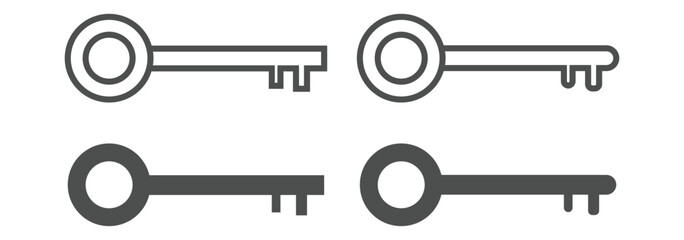 Key icon set. Key vector icon. Key symbol 2