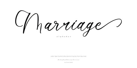 Marriage Script Font – Elegant Handwritten Calligraphy Alphabet