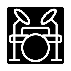 Percussion Set Solid Icon