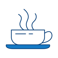 Coffee Blue Line Icon. Business, Strategy, Success Editable Stroke Vector Illustration