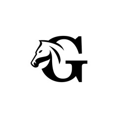 letter G horse logo