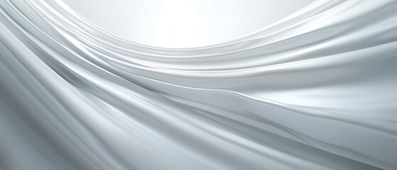 Silver silk fabric with elegant folds and drapes.
