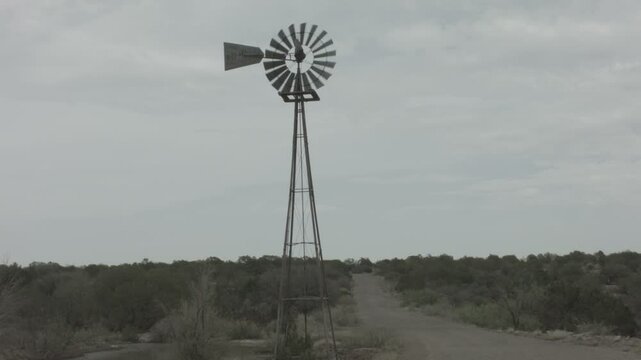 Windmill By Road