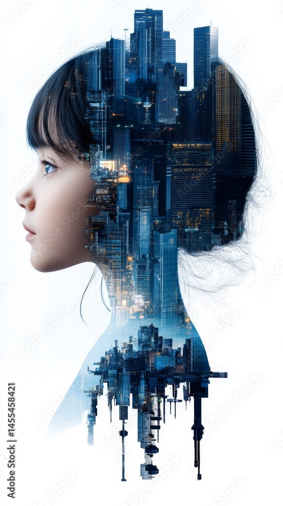 Poster collage of different ai concepts blending images in unique artistry