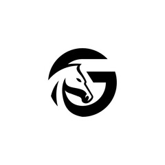 letter G horse logo