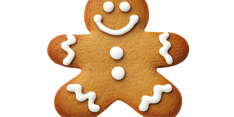 Isolated Photo Of A Gingerbread Cookie On A Transparent Background