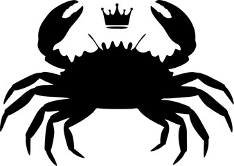 King Crab Vector in Flat Design for Seafood Restaurant Logo and Branding