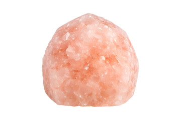 A close up of a beautiful pink Himalayan salt lamp rock formation transparent background