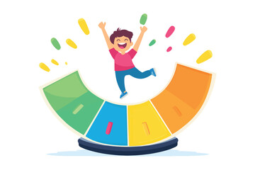 vector illustration of weight scale