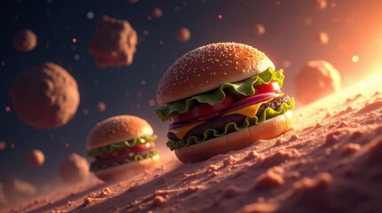 Celebrate national burger day a cosmic feast of flavor imagination and creativity in space