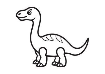 Cute Dinosaur clipart Design, Cute Dinosaur Silhouette Vector