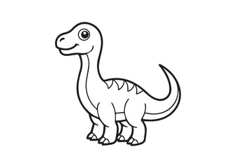 Cute Dinosaur clipart Design, Cute Dinosaur Silhouette Vector