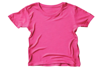 Isolated Pink Tshirt on Transparent Background Casual Wear Apparel Fashion