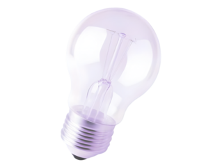 Isolated Lightbulb Illustration On A Black Background Showing Bright Idea
