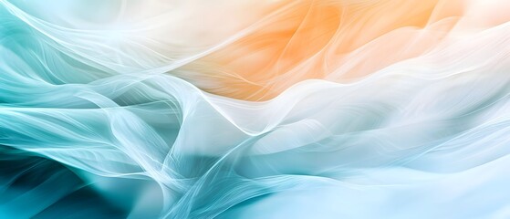 Ethereal Swirls of Colorful Light in Soft Abstract Background