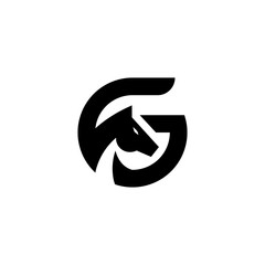 letter G horse logo