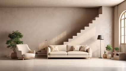Another Beige Empty Living Room Interior: A Versatile Space for Creativity