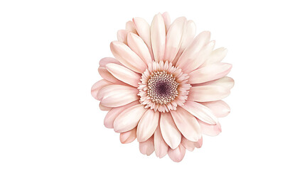 A close up of a pink flower with a white background