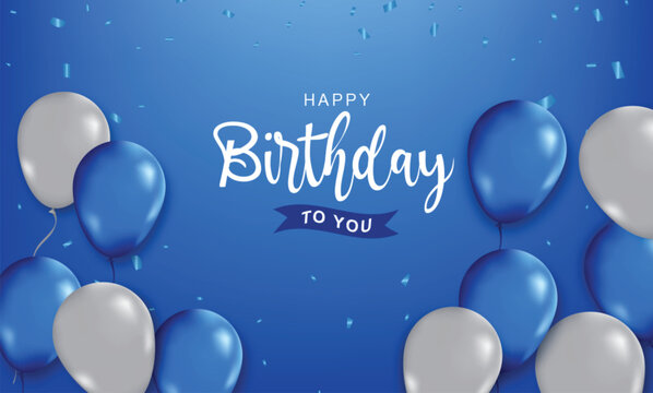 Happy birthday vector template banner or gretting background