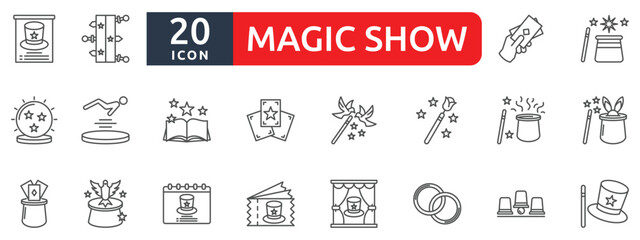 Magic show icon sheet