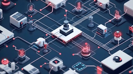 Abstract Network System Data Center Digital Technology