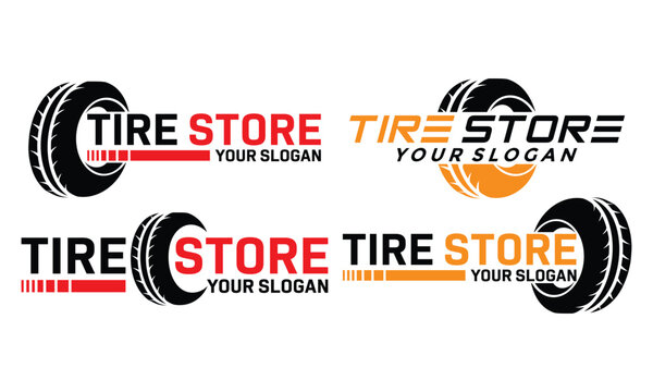 tire store logo. creative tire logo design vector illustration