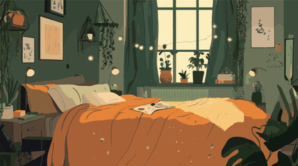 vector bedroom cartoon