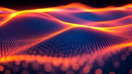 Abstract orange waves flowing gently over a blue surface, soft lighting, soft focus - Powered by Adobe