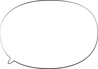 左下に尻尾、もしくは吹き出し口があるシンプルな丸みを帯びたふきだし。
