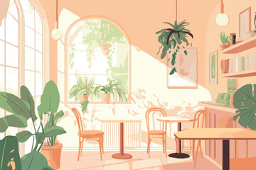 dining room interior with sunlight