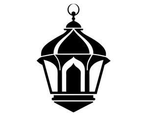 Islamic Lamp Vector & Tire Silhouette SVG Design | Vector Clipart
